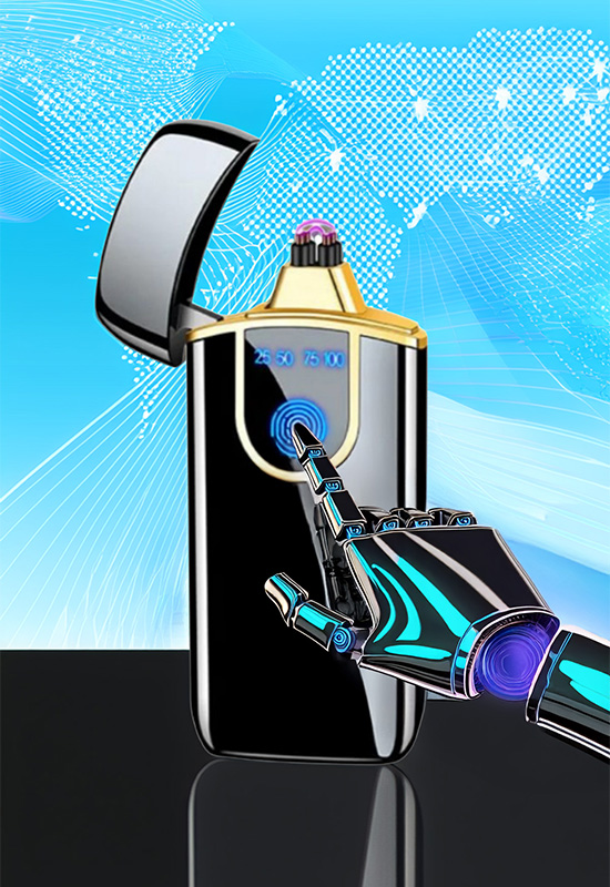 Judas K23 Usb Şarjlı 4 Arc Alevsiz Çakmak -New Style